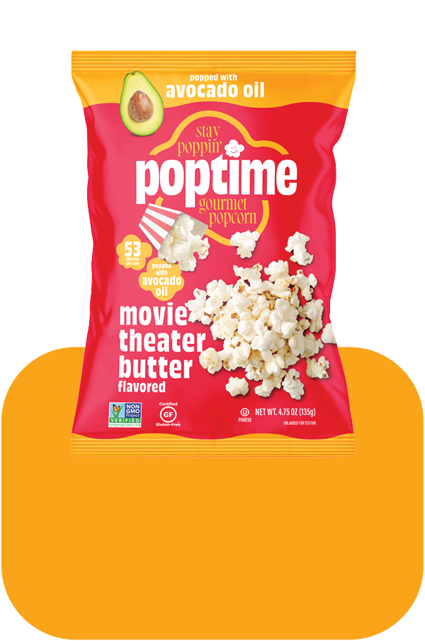 Poptime Movie Theater Butter Popcorn – 4.75oz –  Case of 4